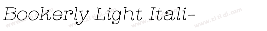 Bookerly Light Itali字体转换